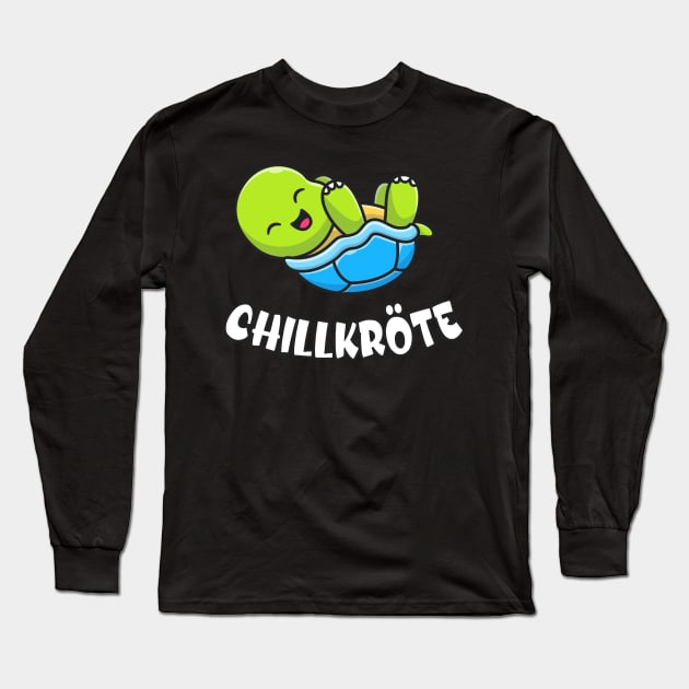 Chillkröte lustige Schildkröte Long Sleeve T-Shirt by Foxxy Merch